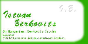 istvan berkovits business card